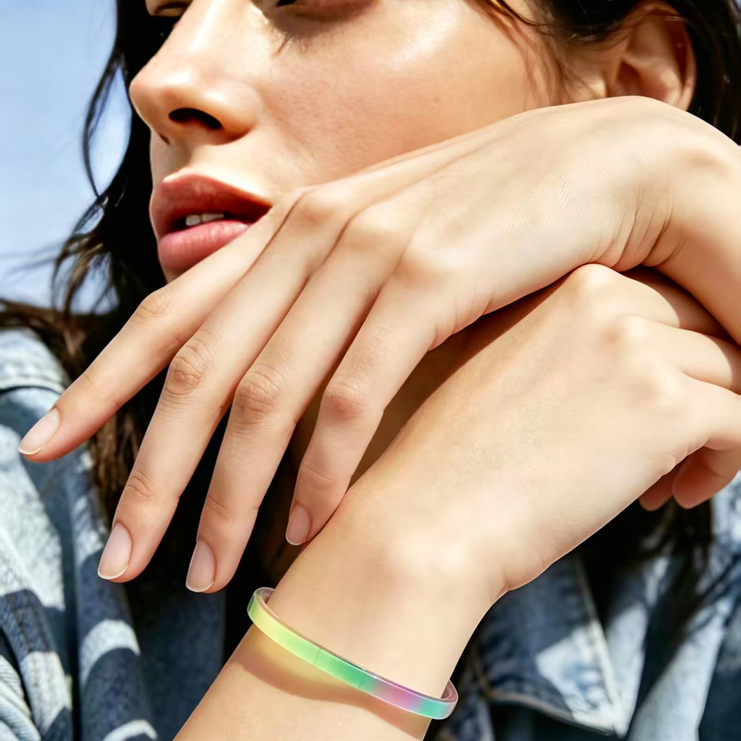 TiFluFlue Kalm Bracelet Ring Set for Women (Colorful)