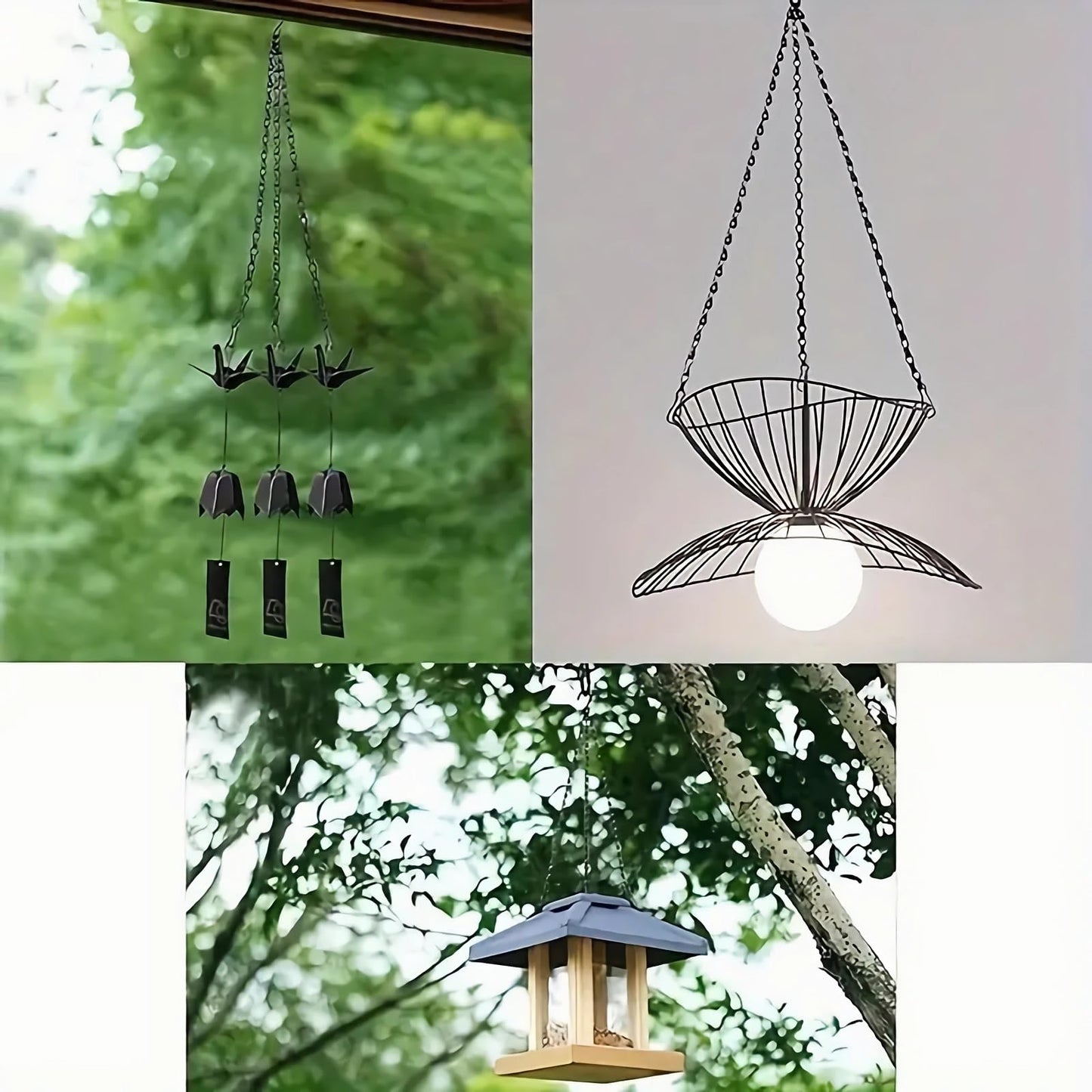 Tgpiao Hanging Basket Chain, 3 Sets Plant Hanger Metal Chains with Clips for Flower Pots, Planters, Bird Cage, Lanterns(Black) (Clips)