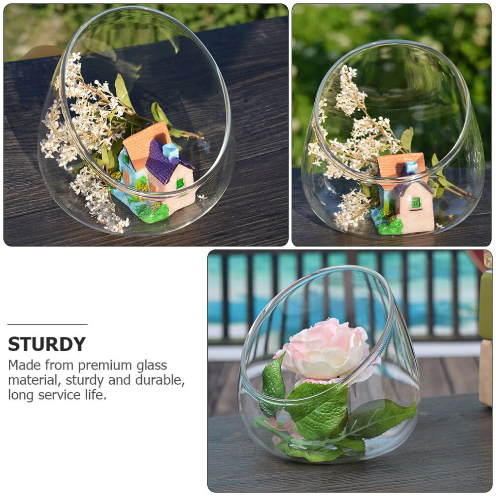 GANAZONO Garden Plant Eco Bottle Glass Terrarium Large Sturdy Succulent Pot for Indoor Plant Dec