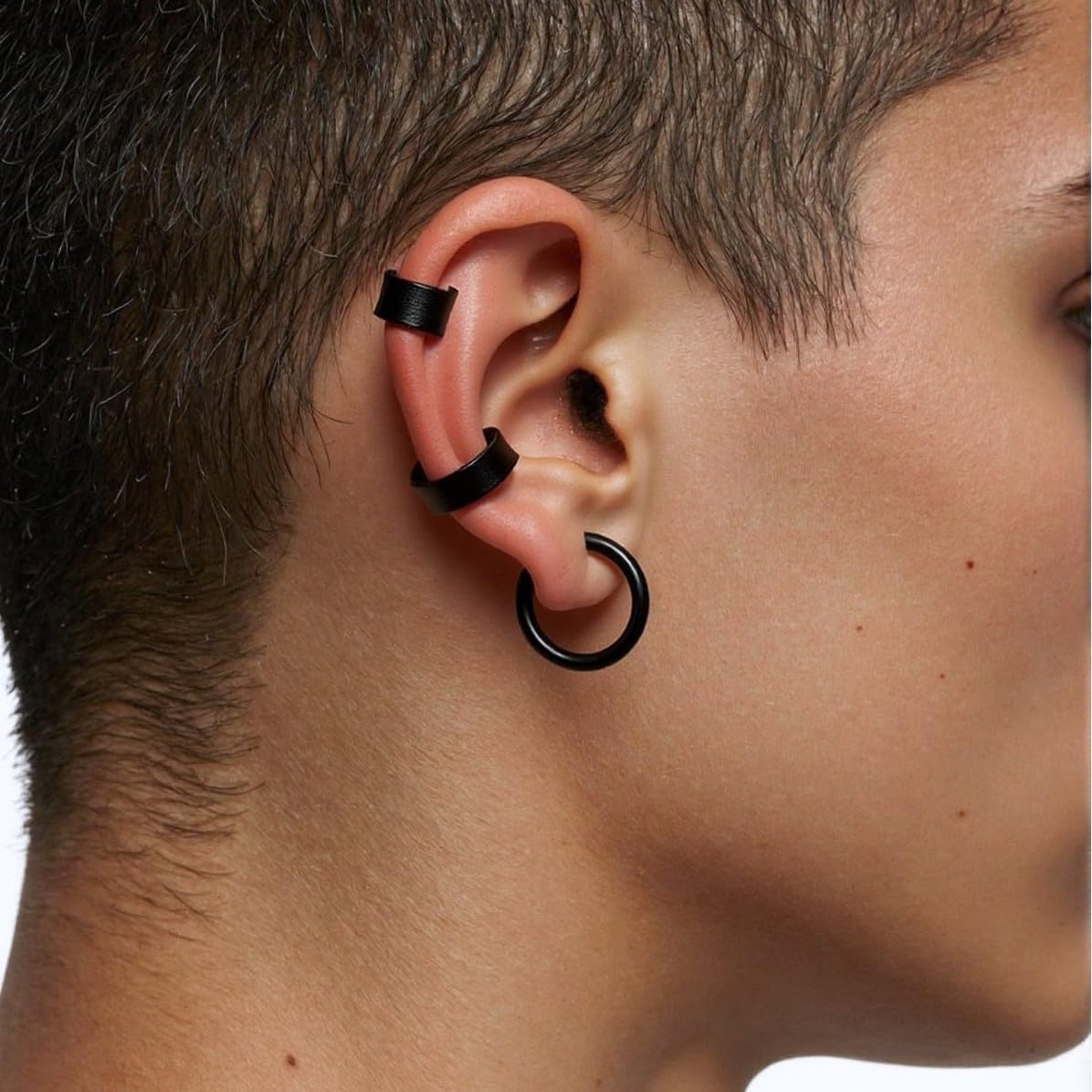 Ear Cuff Earrings for Men Punk Non piercing ear clip Hoop Earring Helix Fake Earring Jewelry