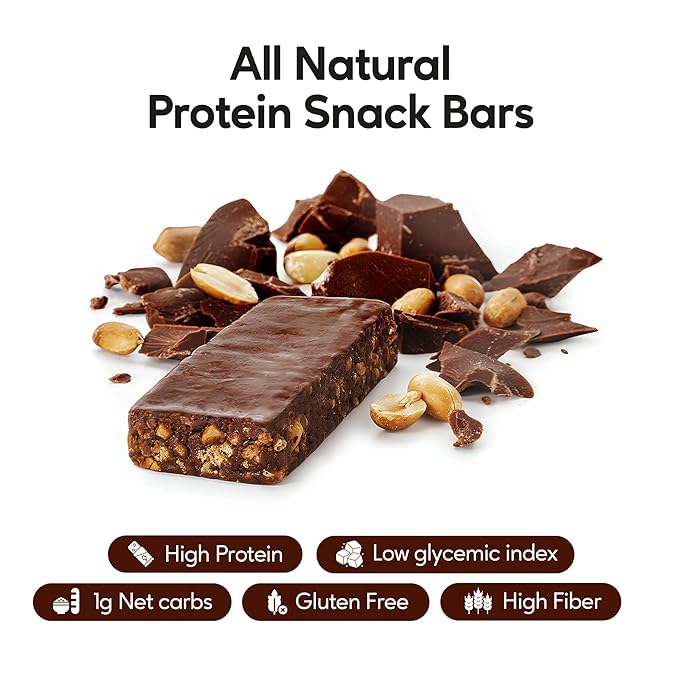 Extend Sugar Free Protein Bars, Perfect Diabetic Snacks, High Protein and Fiber, Hunger Control & Steady Energy, Low Carb, Keto Friendly (12 Count, Variety Pack)