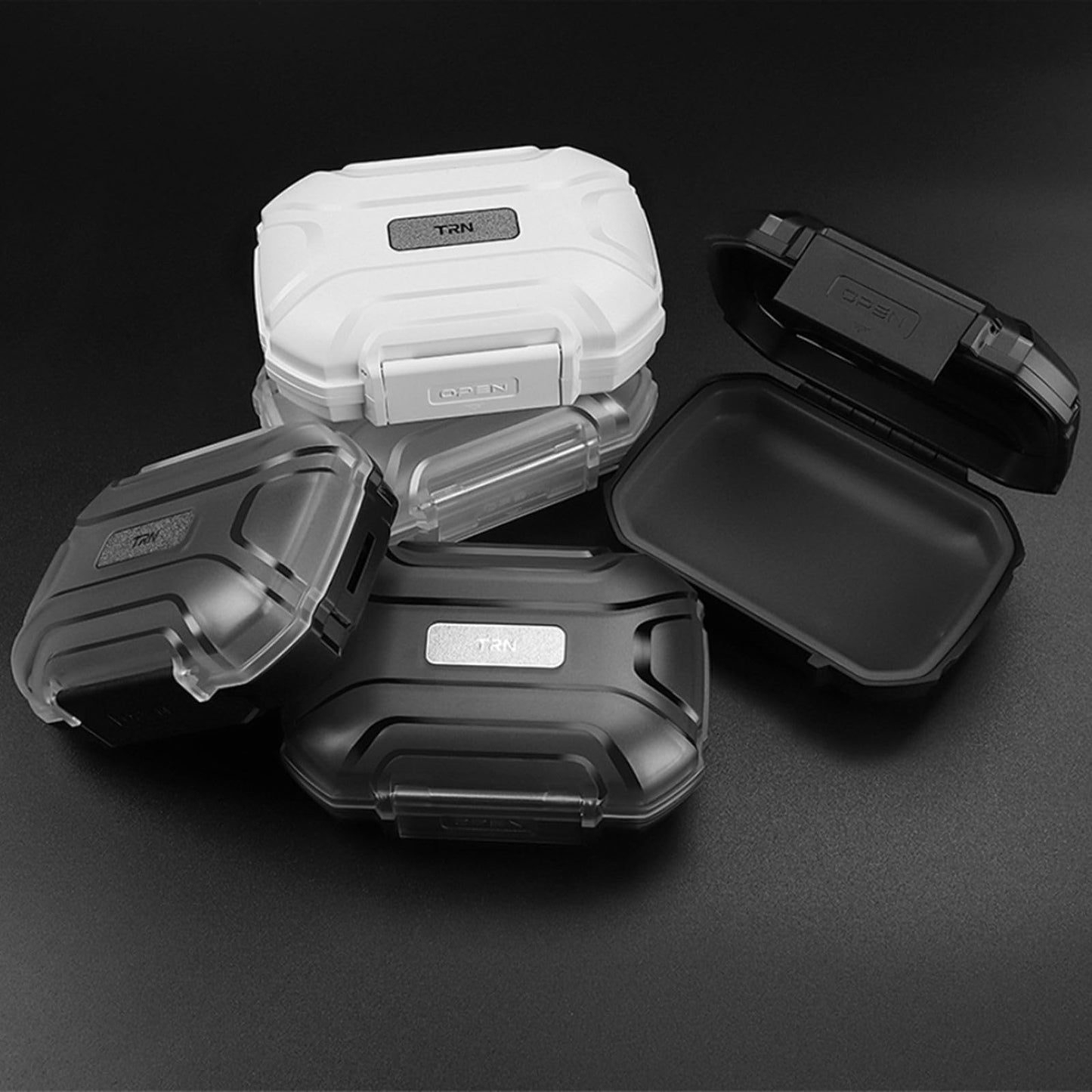 KYUHEEO in Ear Monitor Case, Protective Earphones Storage Box Waterproof Small Earbud Hard Carrying Case for IEM Cables SD Memory Card Camera Chips Ear Tips CCA CCZ IEM