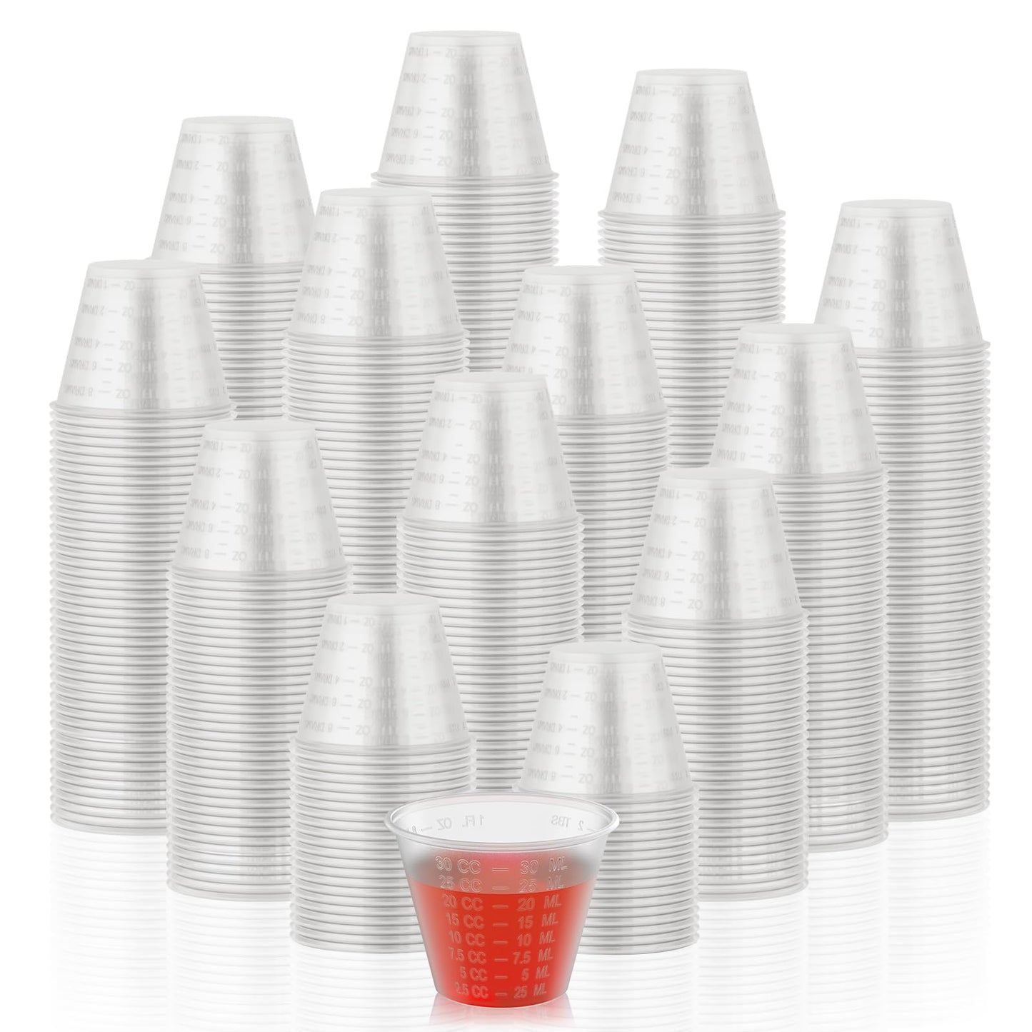 Lilymicky 1000 Count 1 oz Disposable Medicine Cups, 1 oz Plastic Med Cups For Mixed Pills, Medication Measuring, Resin Mixing