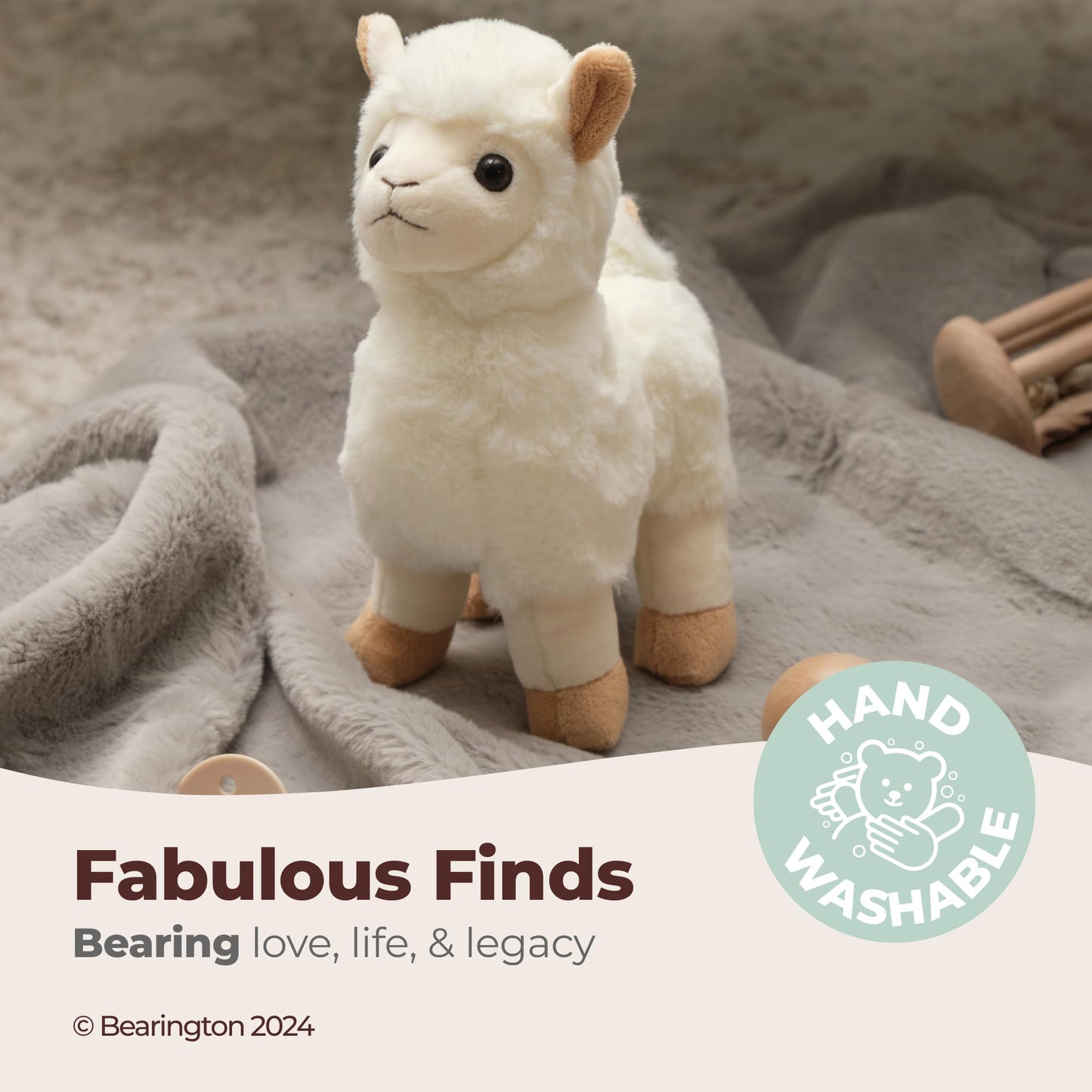 Bearington Llama Stuffed Animal - 10" Soft Llama Plush Alpaca Stuffies Toys for Kids, Boys & Girls - Alma