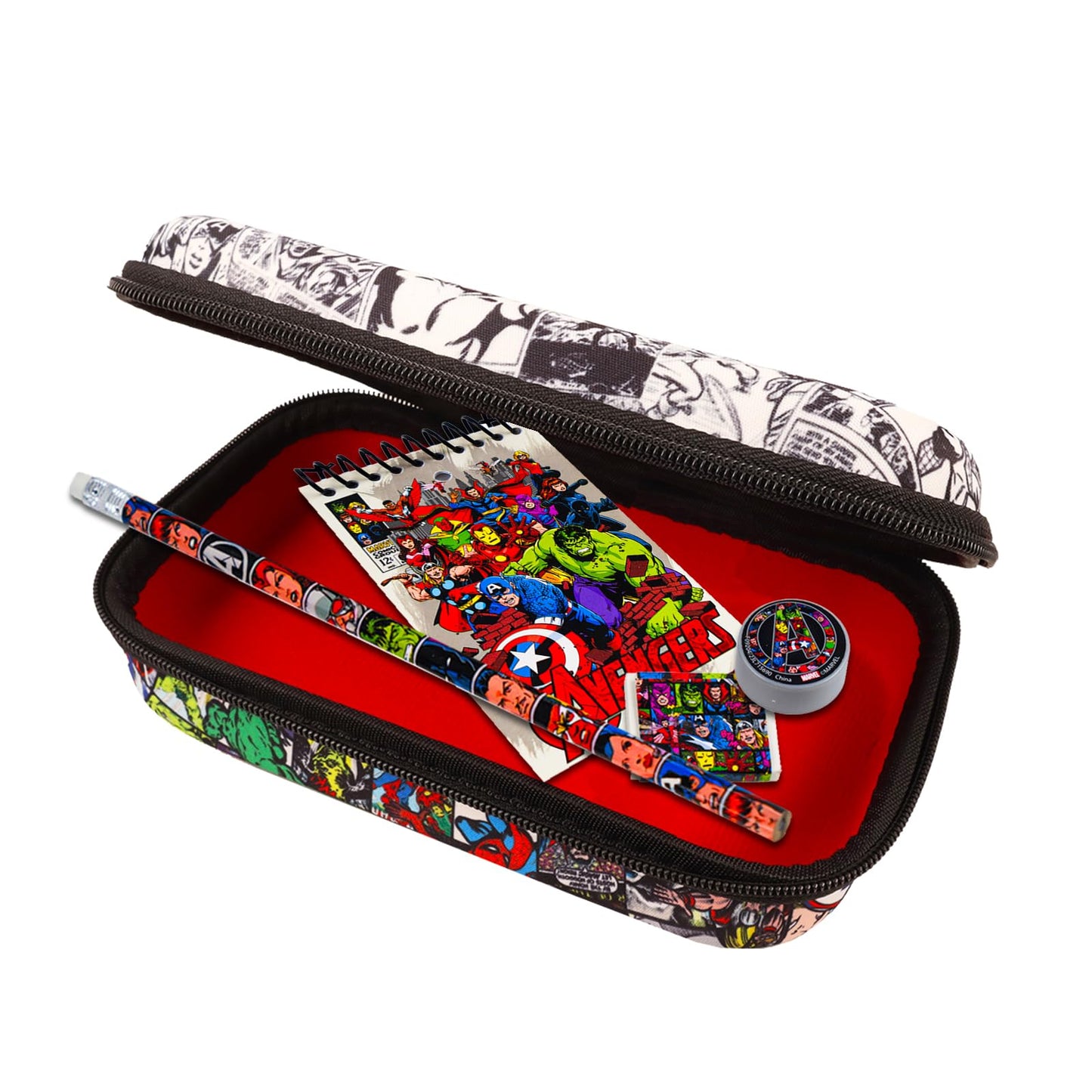 Marvel Avengers School Supplies Set - Avengers Stationery Bundle with Avengers Pencil Case, Avengers Pencil, Erasers, Stickers, More | Marvel School Supplies for Boys