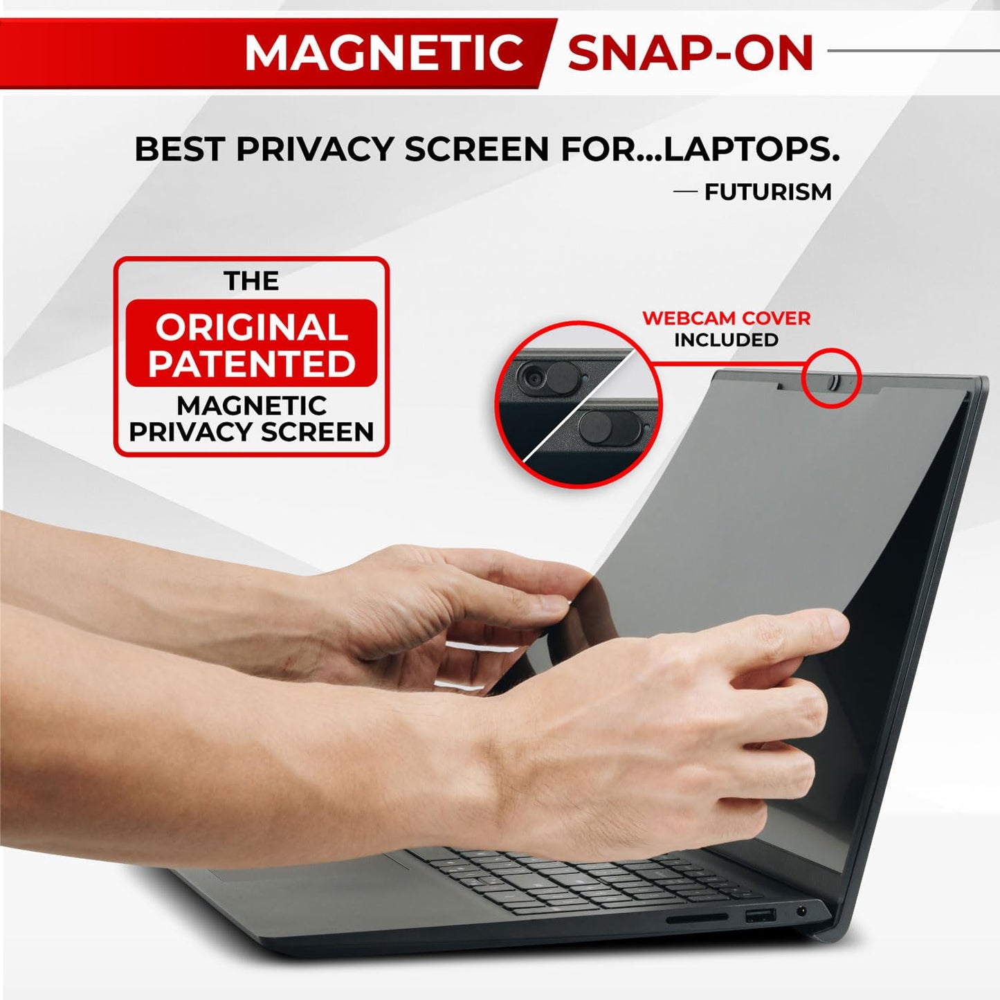 SightPro Magnetic Laptop Privacy Screen 14 Inch 16:9 - Patented Removable Laptop Privacy Filter Shield and Protector