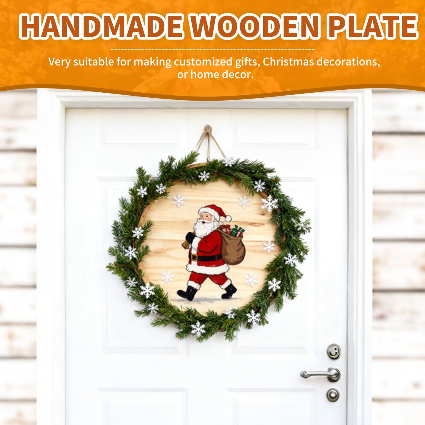 SLNNROA Unfinished Wood Circles for Crafts, Wood Sign Blank Round Wooden Discs for DIY Crafts Door Hanger Sign, Painting, Wooden Plaques for Crafts (12 Pcs,13.5 inch)