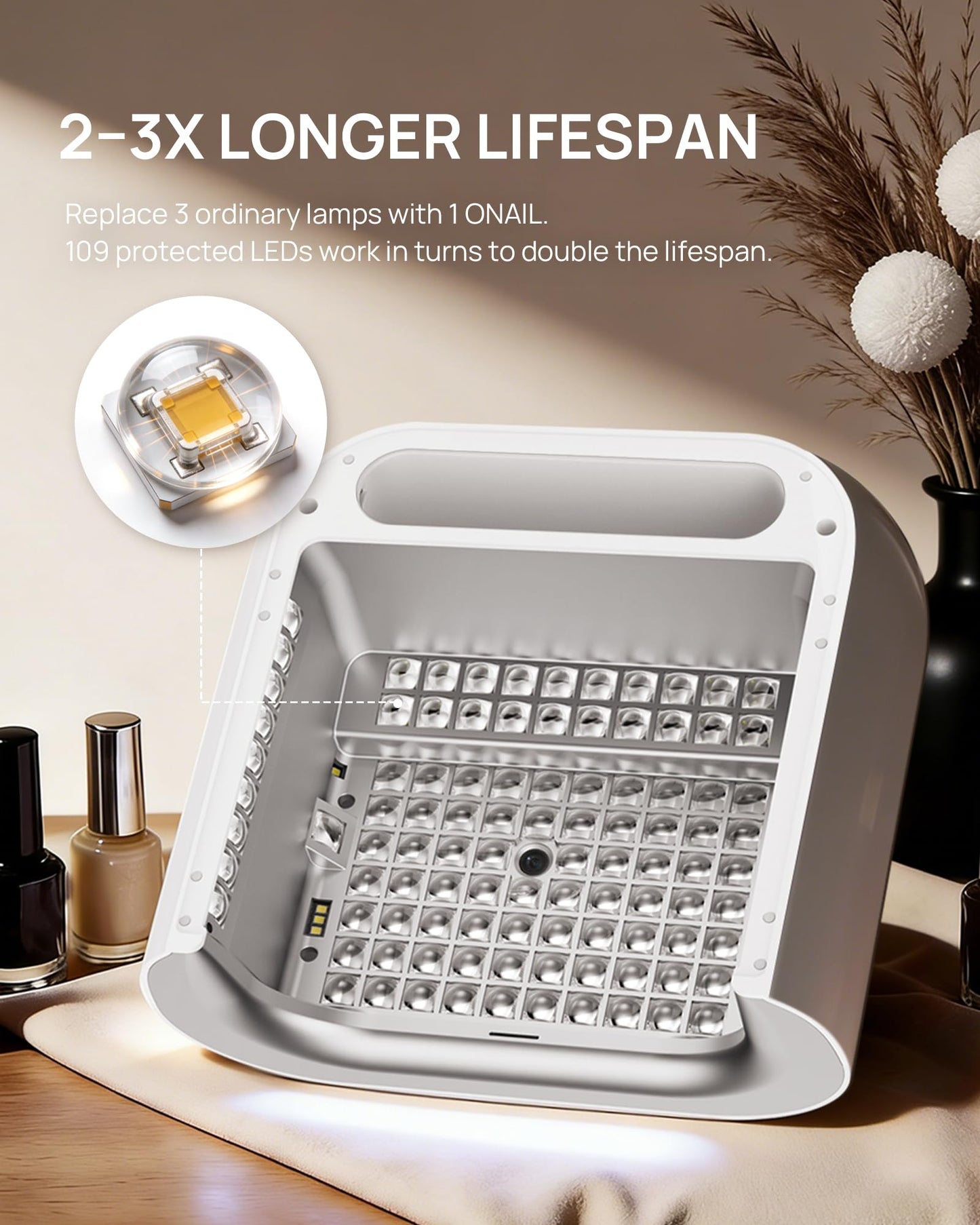 AI UV LED Best Nail Lamp-AI Precision Scan,Reduce Excess UV Skin Damage-2in1 AI Computer&Nail Dryer with HD Visible Screen,109 LEDs 2X Faster Curing,Nail Curing Lamp for Salon and Home Purple