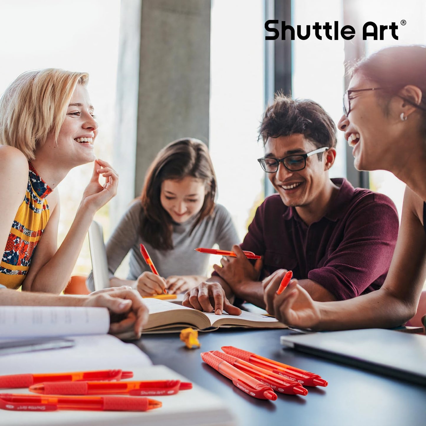 Shuttle Art Red Gel Pens, 20 Pack Retractable 0.7mm Medium Point Rollerball Red Ink Pens Smooth Writing with Comfortable Grip for Writing Journaling Taking Notes Office School Home