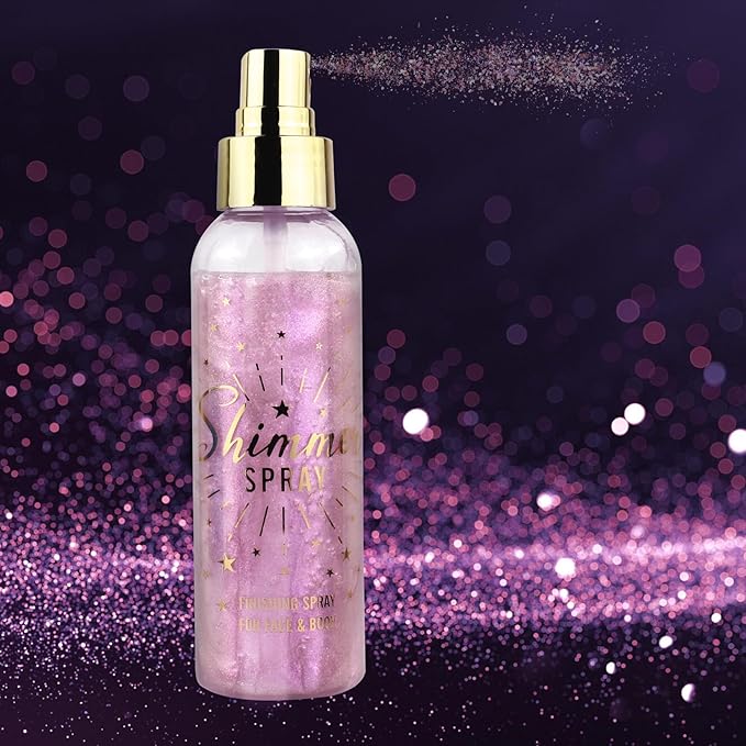 SOVONCARE Hair and Body Glitter Spray Instantly, Face Glitter Hairspray Body Shimmer Powder add Sparkly Shimmery Glow for Women Hair, Skin, Clothing Quick Drying, Non-Sticky 4.7 oz Purple