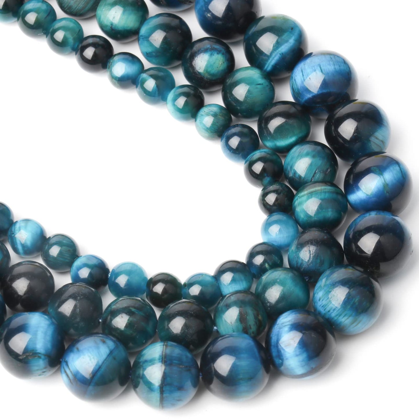 Song Xi Blue Dragon Black Vein Agate Beads 6mm Stone Beads for Jewelry Making Gemstone Beads