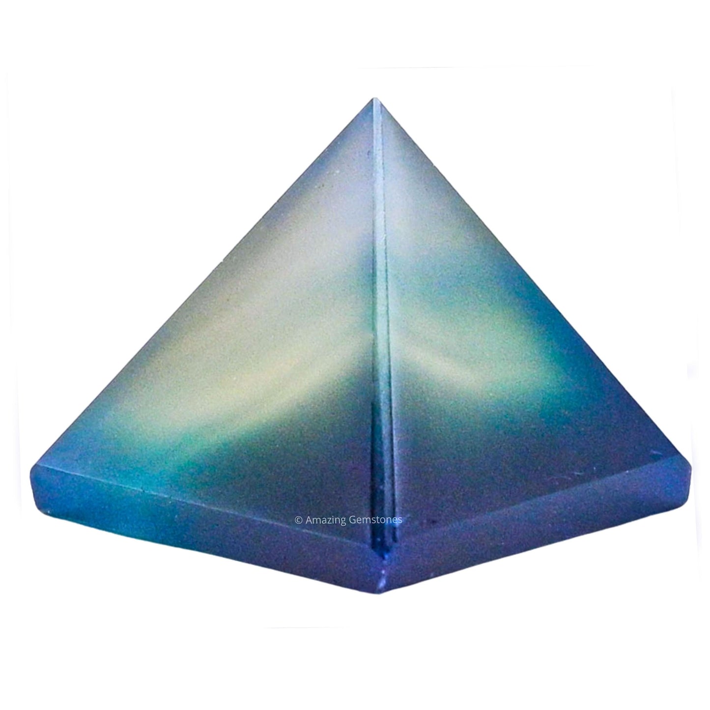 Amazing Gemstone Blue Onyx Pyramid Crystal Healing Stones - 1" Great Pyramid Figurine of Natural Stone Pyramid for Meditation, Reiki, Chakra Balancing and Crystal Pyramids Grid