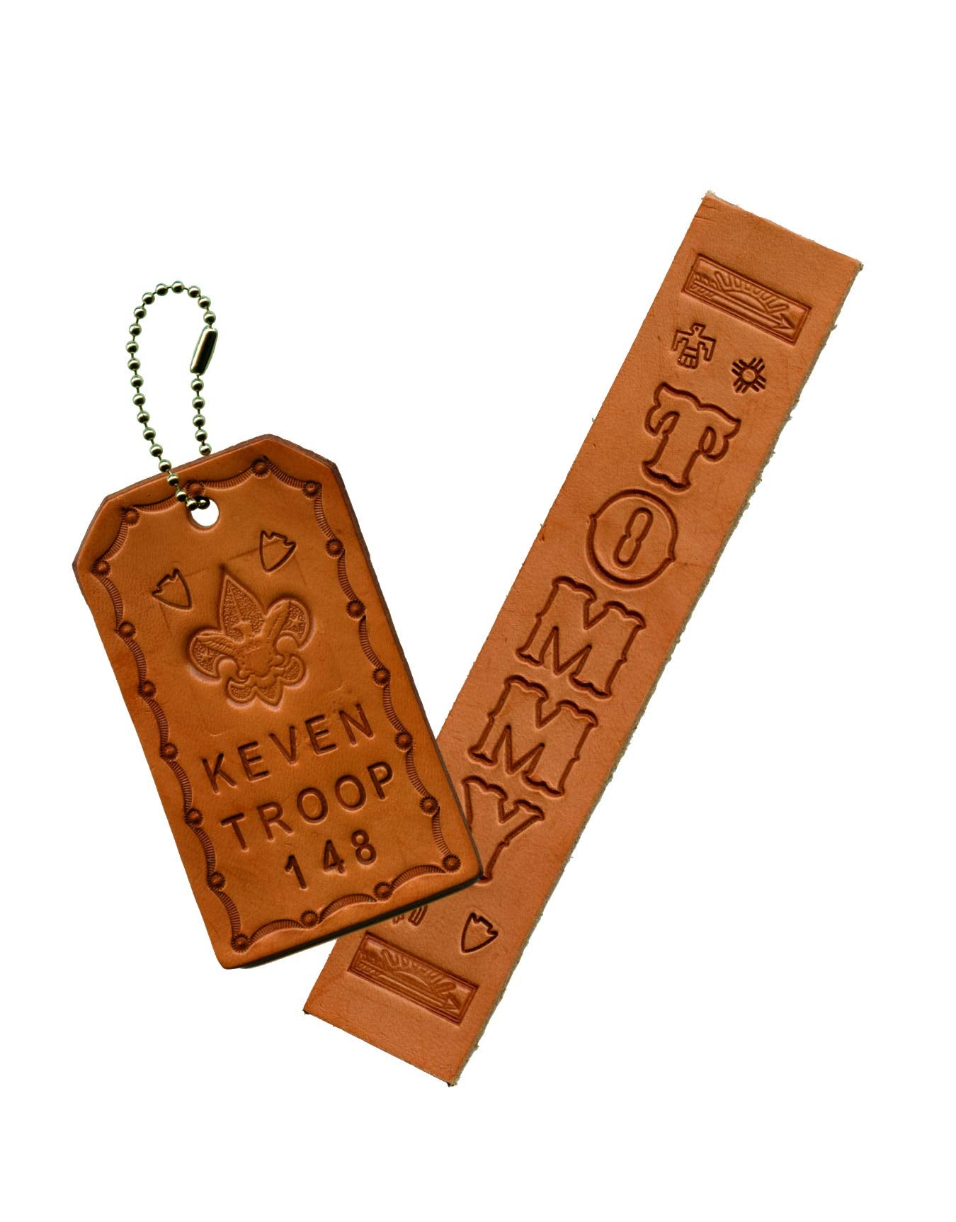 Realeather C0138-08 Bookmarks for Leathercrafting, 7" x 1.25", Natural, 8-Pack