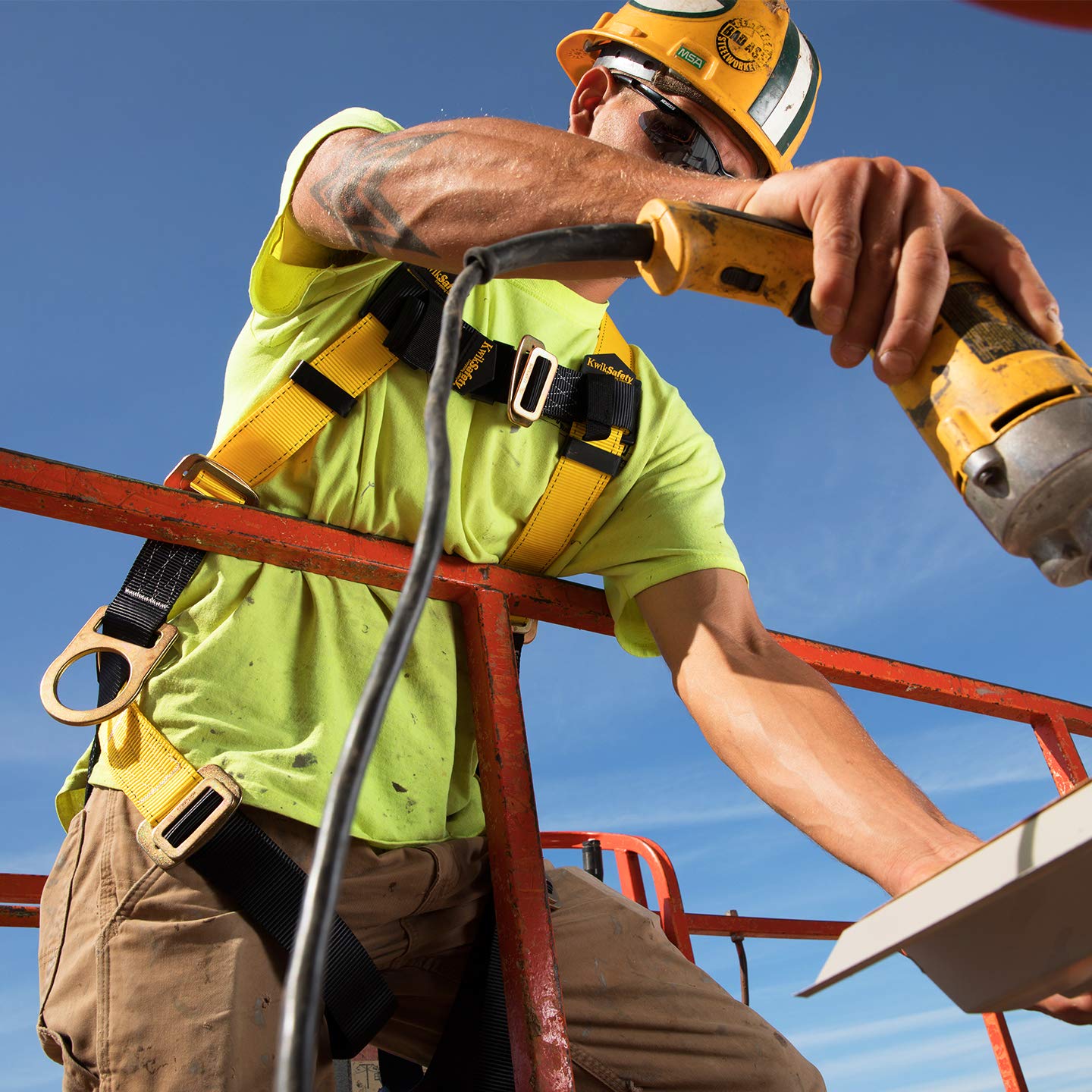 KwikSafety - Charlotte, NC - THUNDER [COMBO] 3D Ring Full Body Safety Harness, 6' Lanyard, Tool Lanyard, ANSI OSHA PPE Fall Protection Arrest Restraint Equipment Universal Construction Roofing