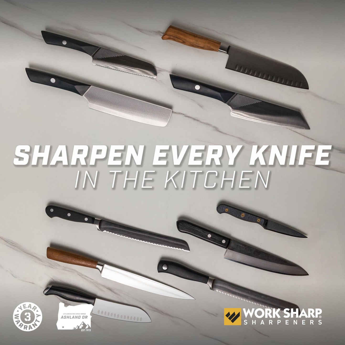 Work Sharp Electric Kitchen Knife Sharpener - Get knives ready for cookouts and BBQ's- Fits in Kitchen Drawer, Sharpens every time, fast & easy