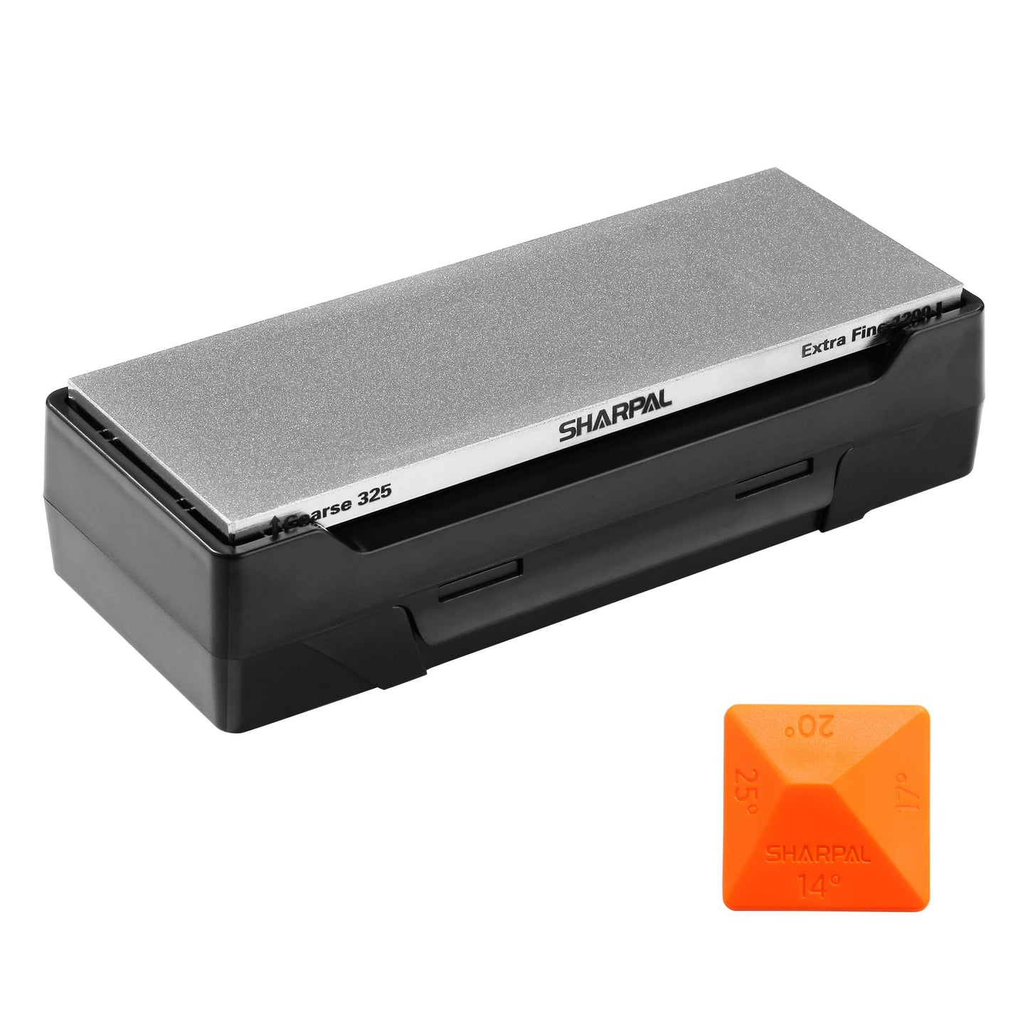 SHARPAL 162N Double-sided Diamond Sharpening Stone Whetstone Knife Sharpener |Coarse 325 / Extra Fine 1200 Grit | Storage Case with NonSlip Base & Angle Guide (8 in. x 3 in.) Mothers Day Gifts