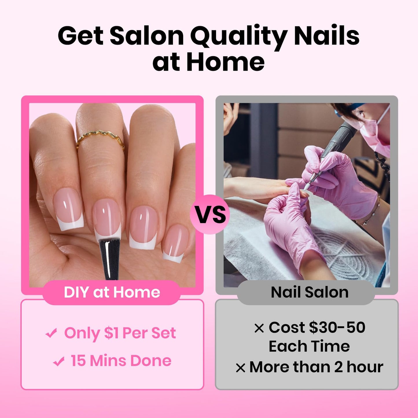 Beetles Gel Nail Tips Square Short, 320pcs 16 Sizes(00-14), Flat-X Pre-Etched Half Matte Full Cover Soft Gel Nail Tips, Natural Clear Press on False Nail Supplies, Easy DIY Nail Extension Salon Art