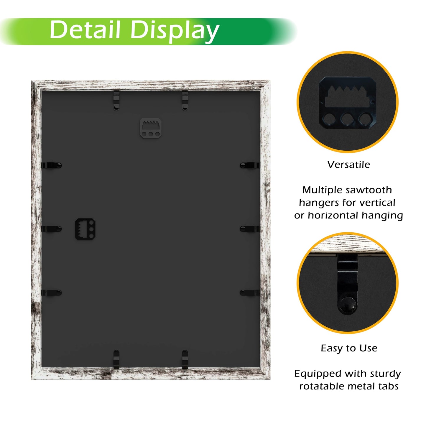 FrameWorks 11x14 Driftwood Wooden Shadow Box Frame – Soft Felt Back, Tempered Glass, and Included Elegant White Ball Push Pins