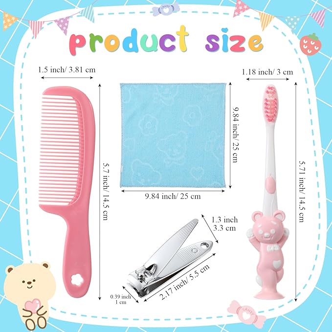 Chengu 96 Pcs Operation Christmas Bulk Items for Child, Kids Hygiene Kit Include Toothbrushes, Towels, Nail Clippers and Combs for Christmas Charity Box Supplies Xmas Gift Fillers for Boys & Girls