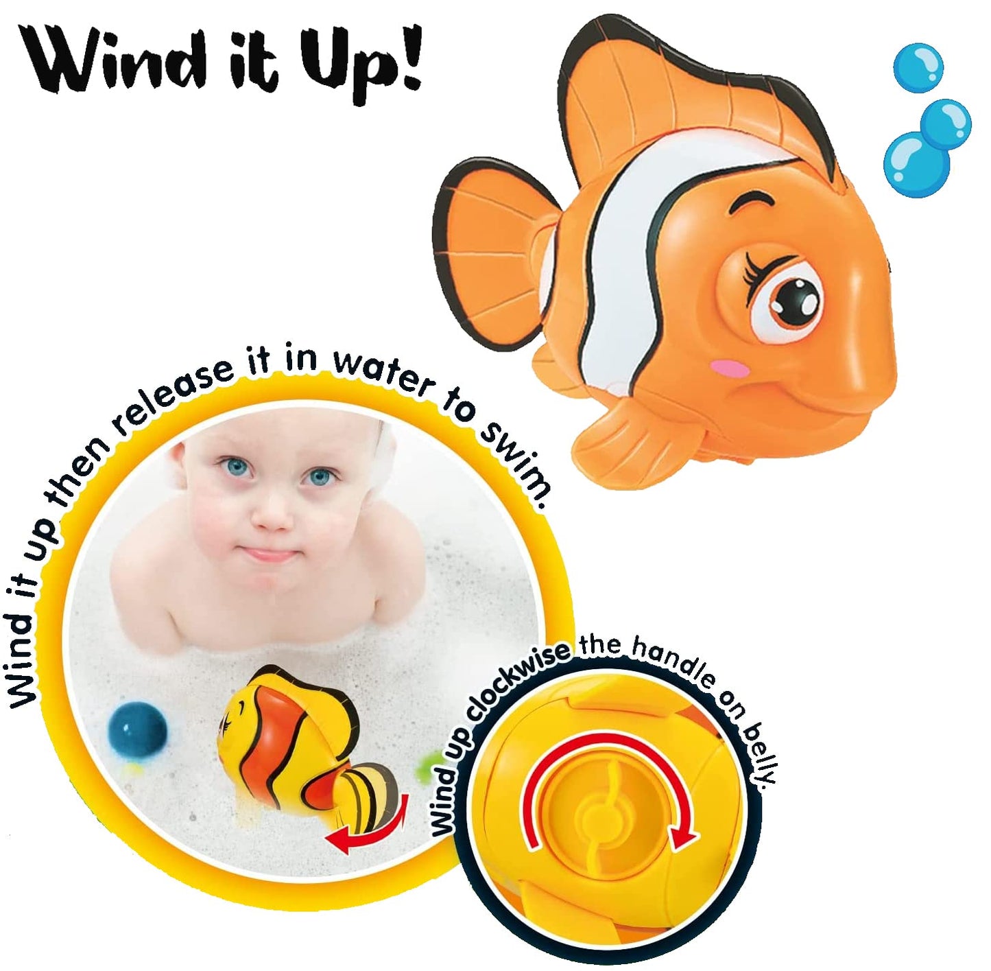 6 PCS Swimming Wind Up Bath Toys - Sea Animals in the Bathtub Windup Motorized Kids Water Bathtime Fun