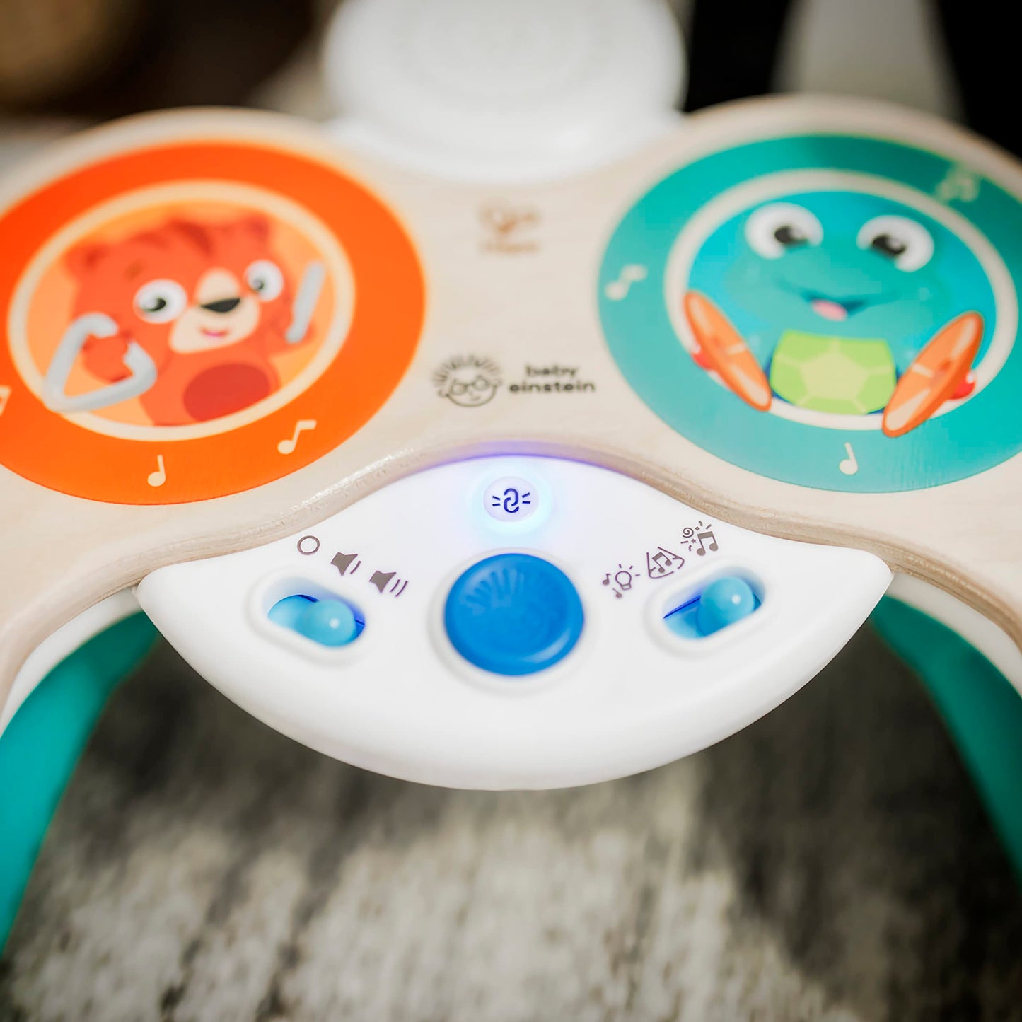 Baby Einstein Together in Tune Drums Safe Wireless Wooden Musical Toddler Toy, Magic Touch Collection, Age 12 Months+