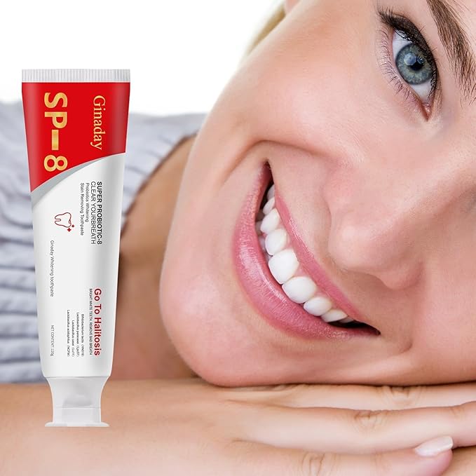 Sp-8 Probiotic Whitening Toothpaste, with Probiotics Oalance Oral Microbiota, Niacinamide Whitening Toothpaste for Enamel Protection and Gum Health Fresh Breath, Fluoride-Free.-1Pcs