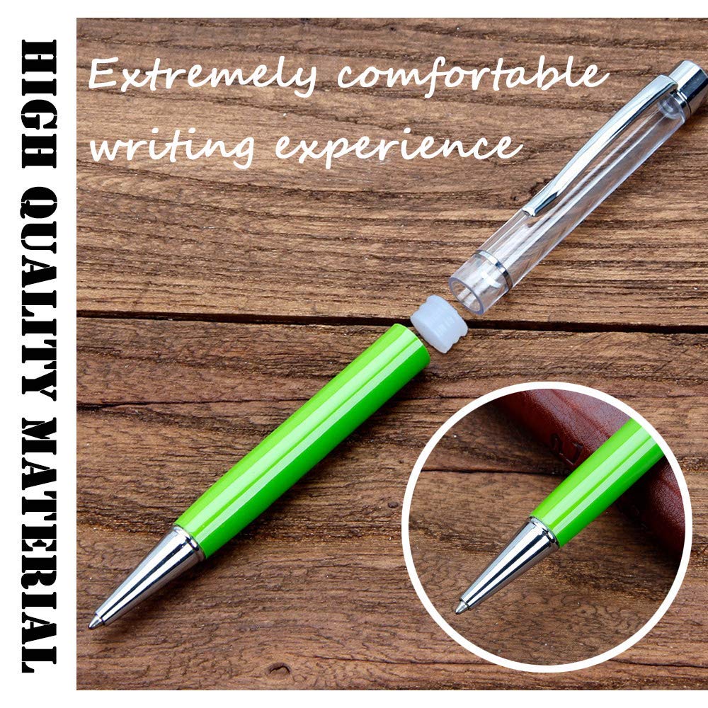JOINVALUE Colorful Fillable Ink Empty Tube Ballpoint Pens Floating DIY Pens,Building Your Favorite Liquid Sand for Easter Gift 27 Pack