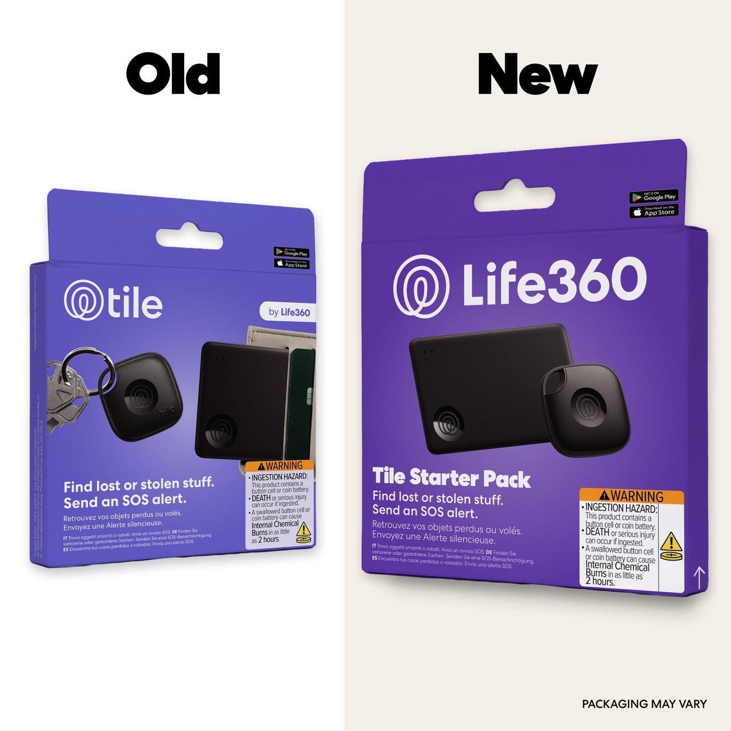 Life360 Tile Starter Pack - Bluetooth Trackers and Item Finders for Keys, Wallets & More. Both iOS and Android Compatible. Phone Finder. 2-Pack (Black Mate/Slim)