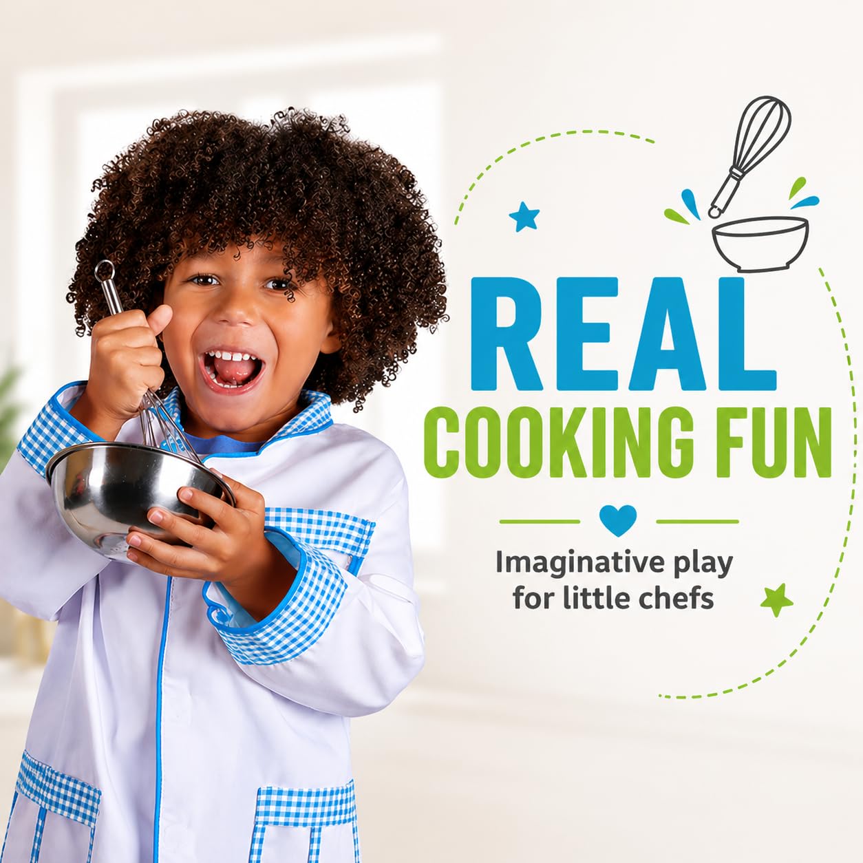 PopOhVer Deluxe Pots & Pans Set - 12 Piece Stainless Steel Play Kitchen Set - Realistic Looking Cookware for Imaginative Role Play - Great for Young Boys and Girls Ages 3+