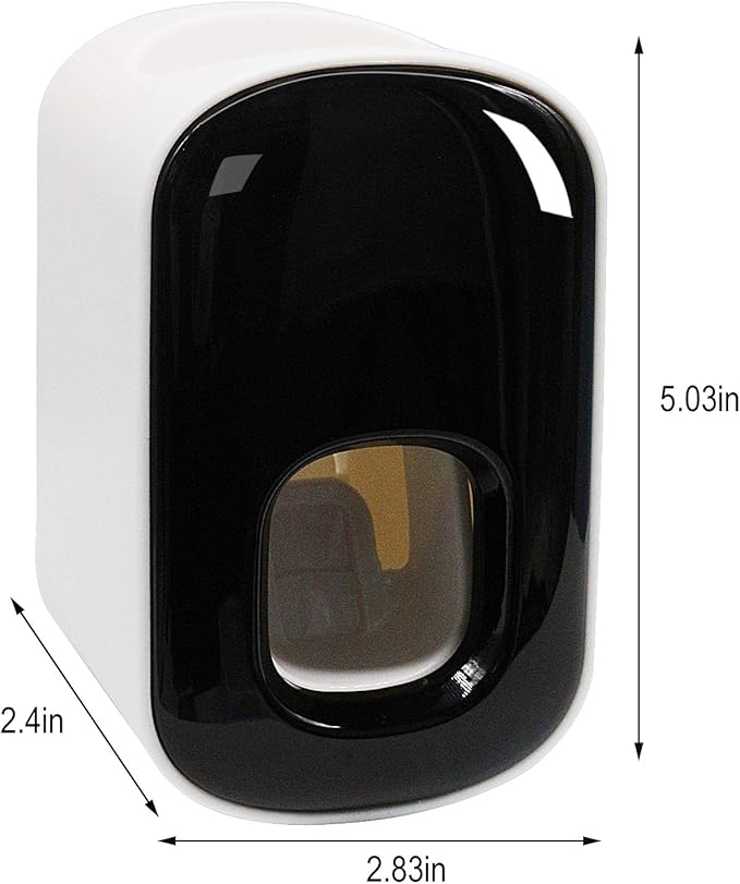 Toothpaste Dispenser,Automatic Toothpaste Squeezer Fit for Kids and Adults,Hands Free Wall Mounted Toothpaste Holder With Self-stick Sticker,Punch-Free Toothpaste Squeezer For Famliy Washroom(Gray)