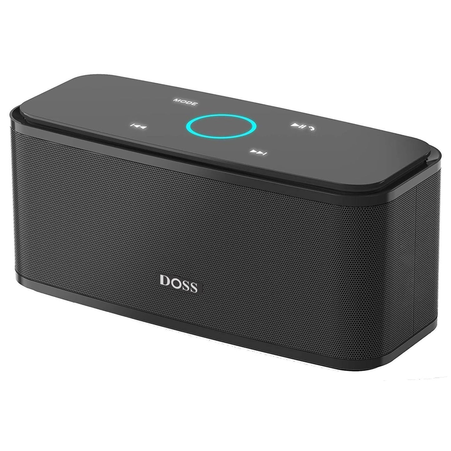DOSS SoundBox Touch Wireless Bluetooth Speaker-12W HD Sound with Rich Bass, IPX5 Waterproof, 20H Playtime, Handsfree, for Gatherings, Home, Office, Outdoor, Travel-Black