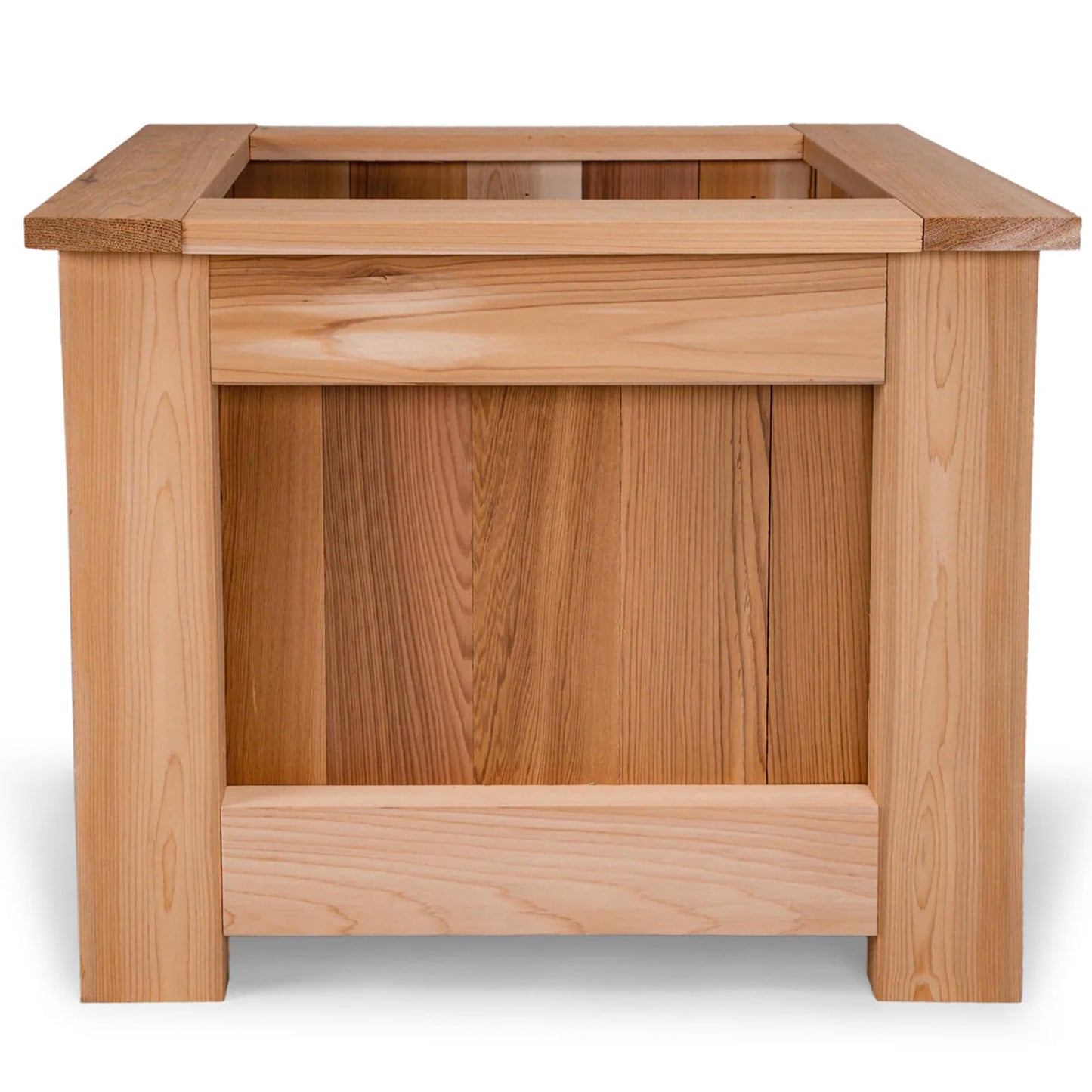 All Things Cedar Box Planter, Elevated Outdoor Cedar Wood Garden Bed, 2 Ft Wide, Natural