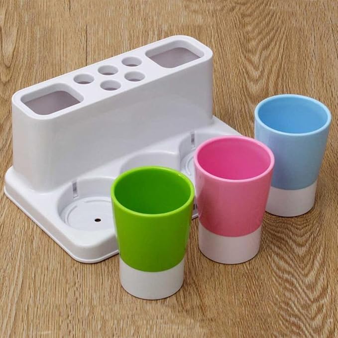 Toothbrush Toothpaste Holder Stand for Bathroom Storage Organizer