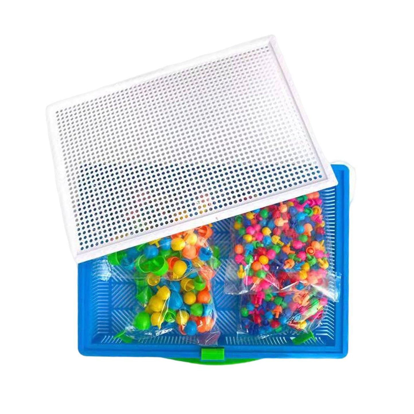 Colaxi Mushroom Nails Pegboard Fine Motor Skill Occupational Activities, 296pcs Nail Beads