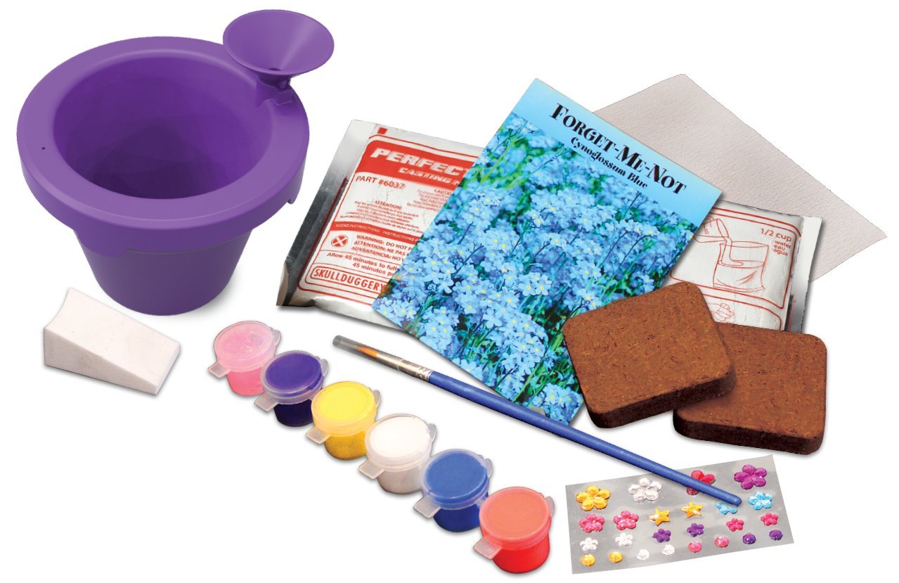 Perfect Craft Award Winning 3.25" Flower Pot Cast & Paint Kit with Perfect Cast Casting Material and Reusable Mold