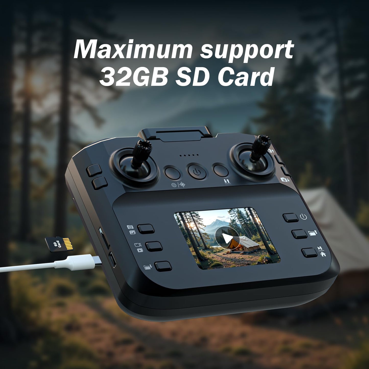 F417PRO Drone with Camera 1080P for Adults Kids, Mini Drone with Screen, Adult Drone, Dual 90° Lens, LED Lights, Optical Flow, Modular Battery, Beginner Drone, One Key Start, Headless, 3D Flip, Case
