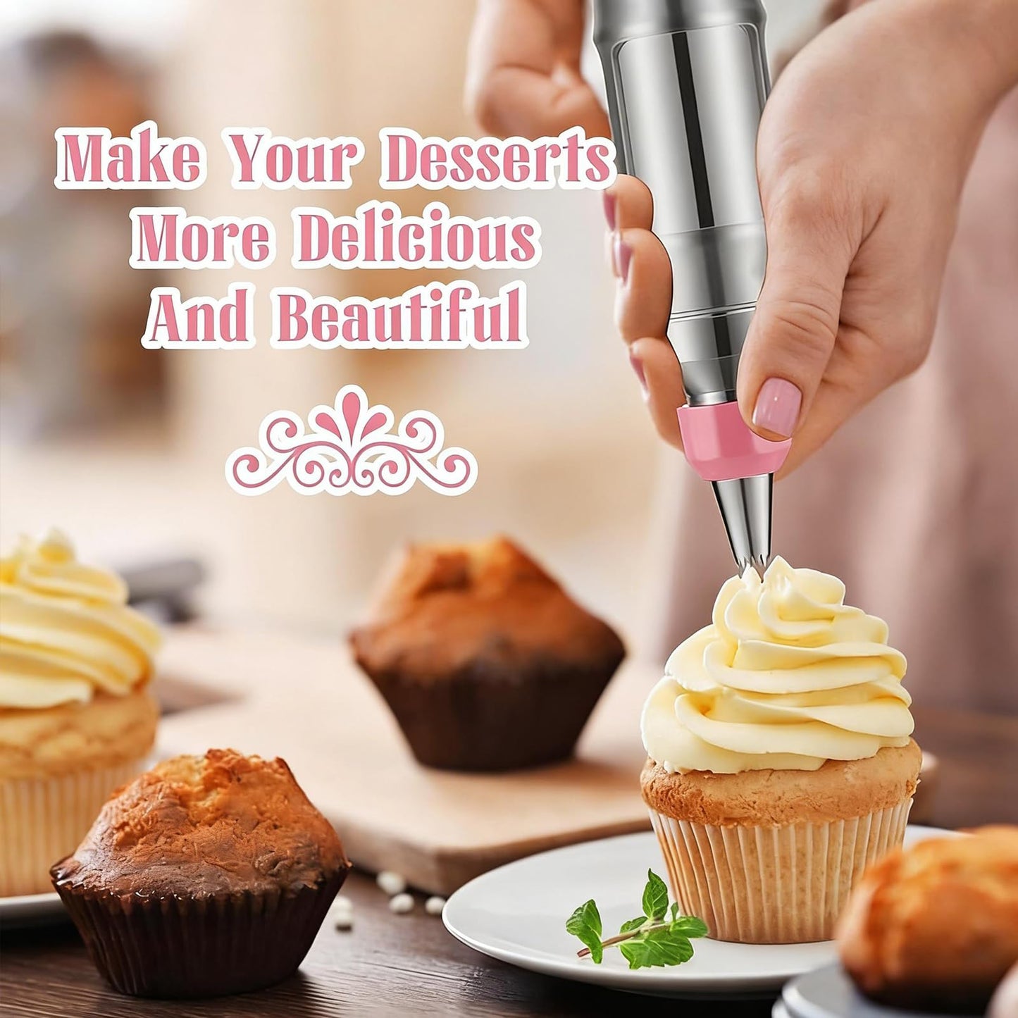309 PCS Cake Decorating Kit with Storage Case, 73 Stainless Steel Piping Gun & Tips, Baking Frosting Decorating Tools for Beginners (Green)
