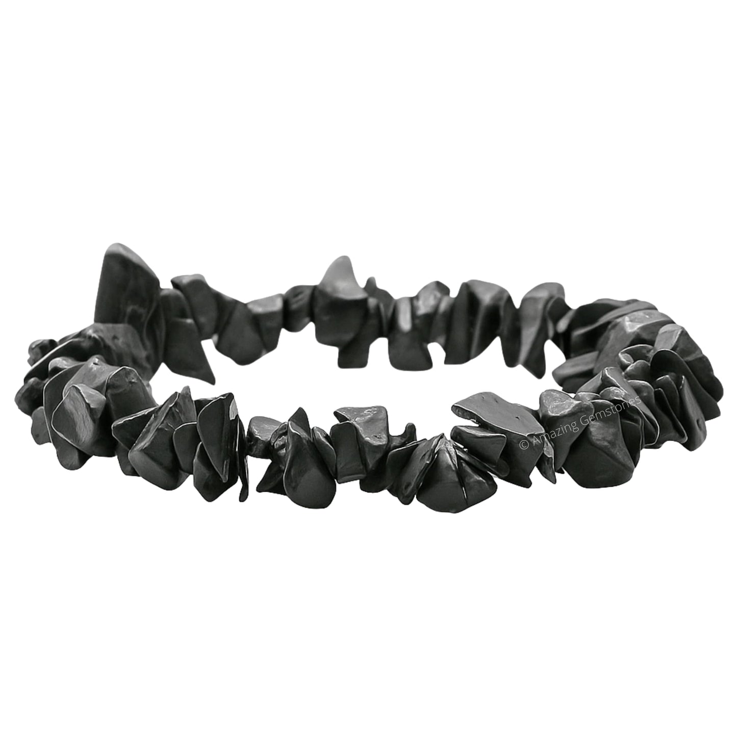Amazing Gemstone Chips Bracelet (Shungite)