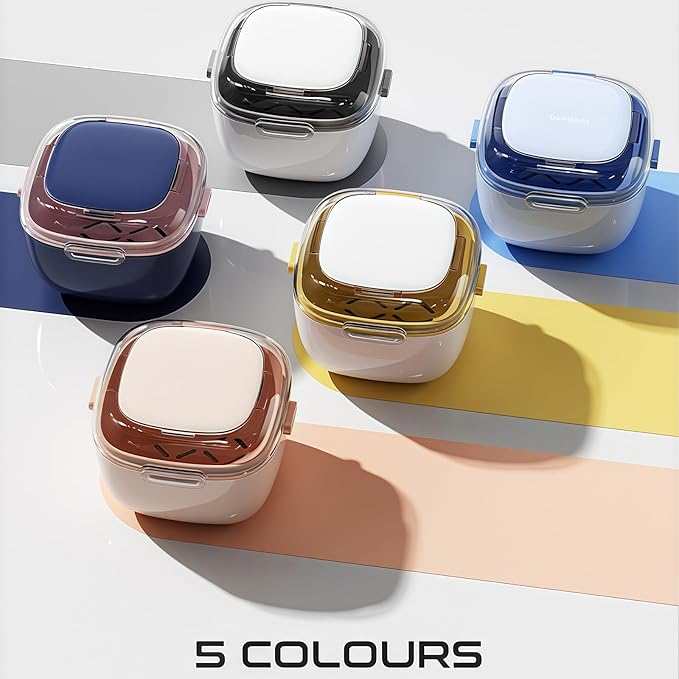 Denture Case, Retainer Cleaning Box, Large Capacity Denture Container Cup for Any Full and Partial Denture, Clear Dentures, Retainers, Night Guards (with Brush and Mirror)