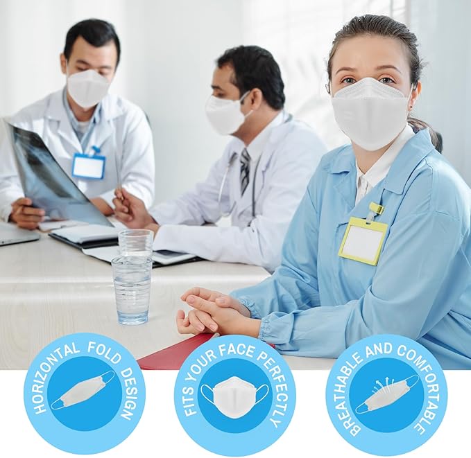 kn95 Face Masks 20 Pack, Breathable Comfortable and Disposable KN95 Mask, White