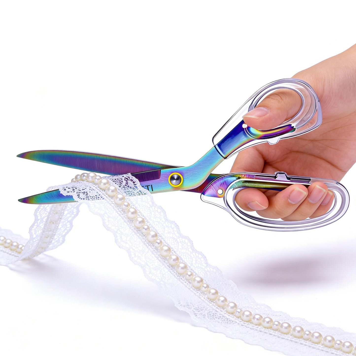 9"Office Scissors for Desk,Craft Scissors,Sharp Titanium Coated Stainless Steel Blades, for Art School Supplies and Daily Family Use/Colour