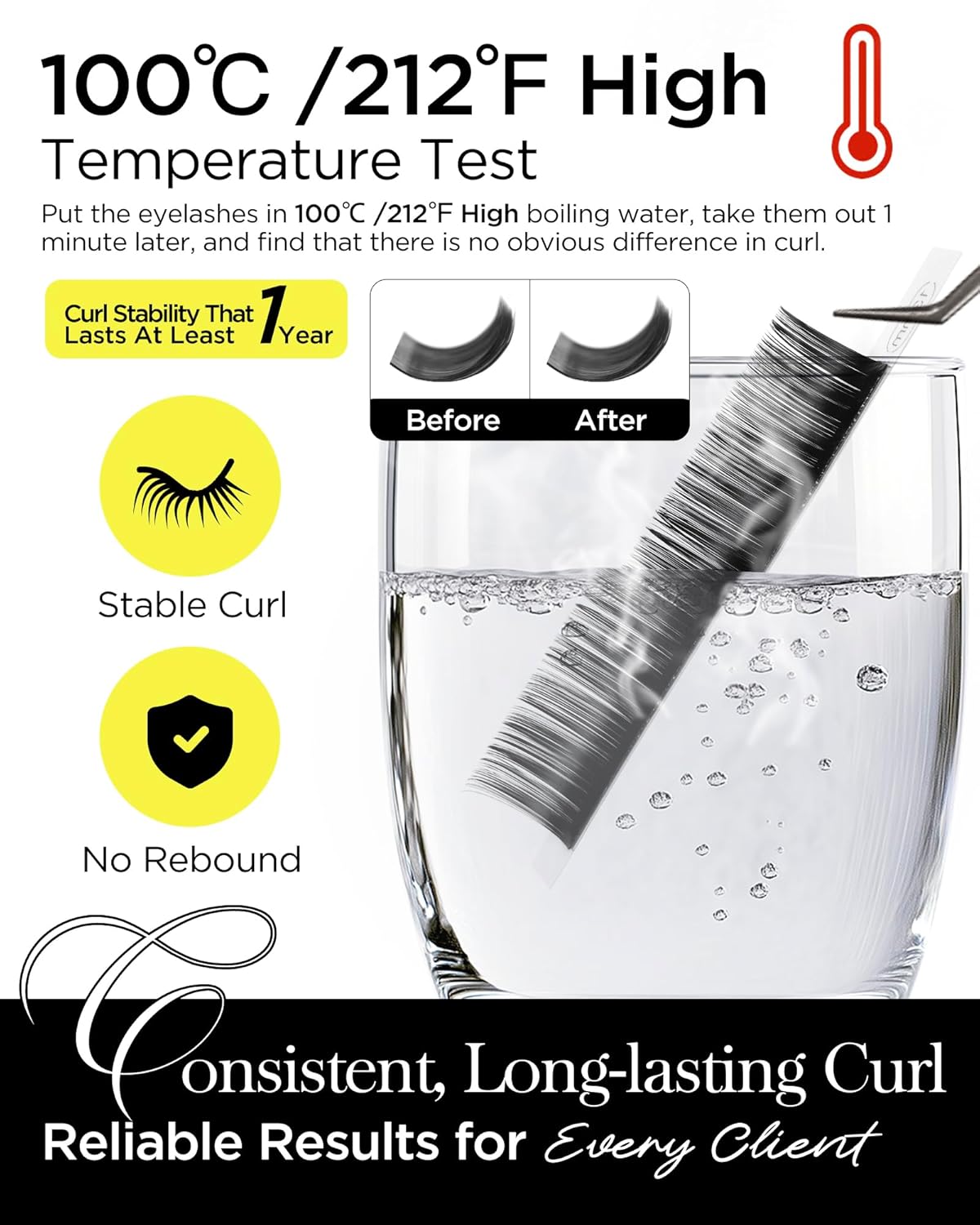 BEYELIAN Eyelash Extension 0.05 D+ Curl 11mm Tray Easy Fan Lash Extensions Volume Lashes Professional Salon Use Natural Matte Black (0.05 D+ 11mm)