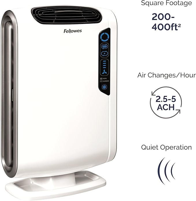 Fellowes AeraMax 200 Air Purifier for Mold, Odors, Dust, Smoke, Allergens and Germs with True HEPA Filter and 4-Stage Purification (9320401)