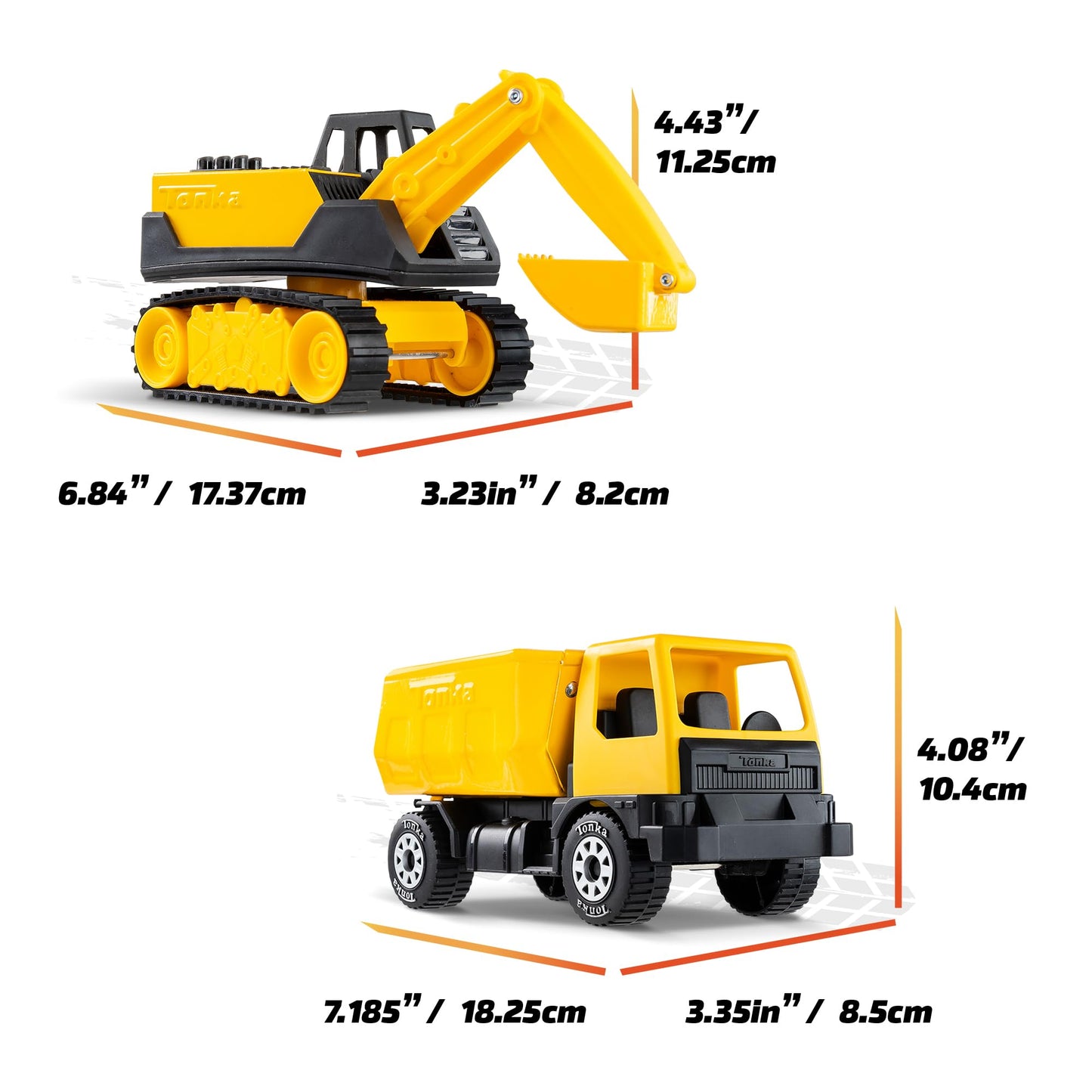 Tonka - Steel Classics Giga Series - Dump Truck & Excavator, 2-Pack - Amazon Exclusive