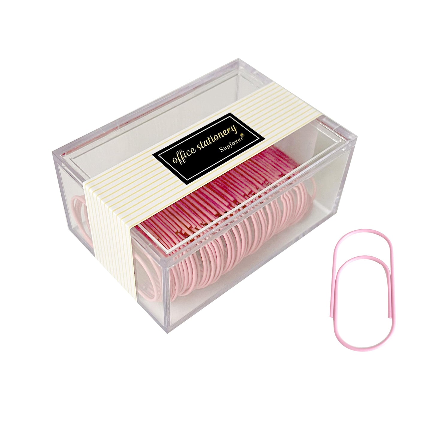 Pink Jumbo Paper Clips, 50pcs 2inch Big PaperClips Durable and Rustproof Coated Large Paper Clips Office Supply Accessories