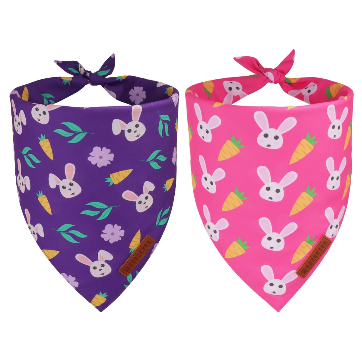 ADOGGYGO Pink Floral Dog Bandanas Girl, Cute Daisy Bandana, X-Large