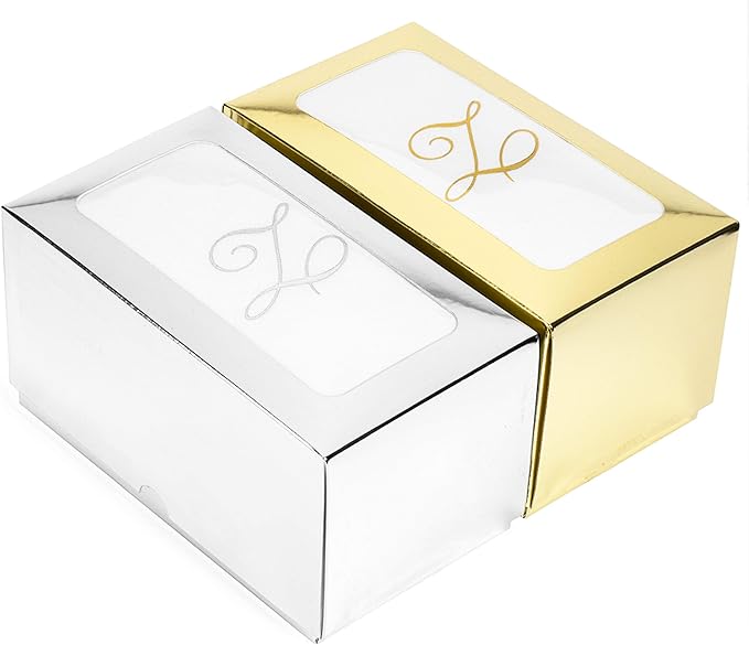 AH AMERICAN HOMESTEAD Disposable Hand Towels for Bathroom 50 Count - Guest Bathroom Essentials -Bathroom Paper Towels - Monogrammed Disposable Napkins - Wedding Napkins in Paper Towel Tray (Gold, K)