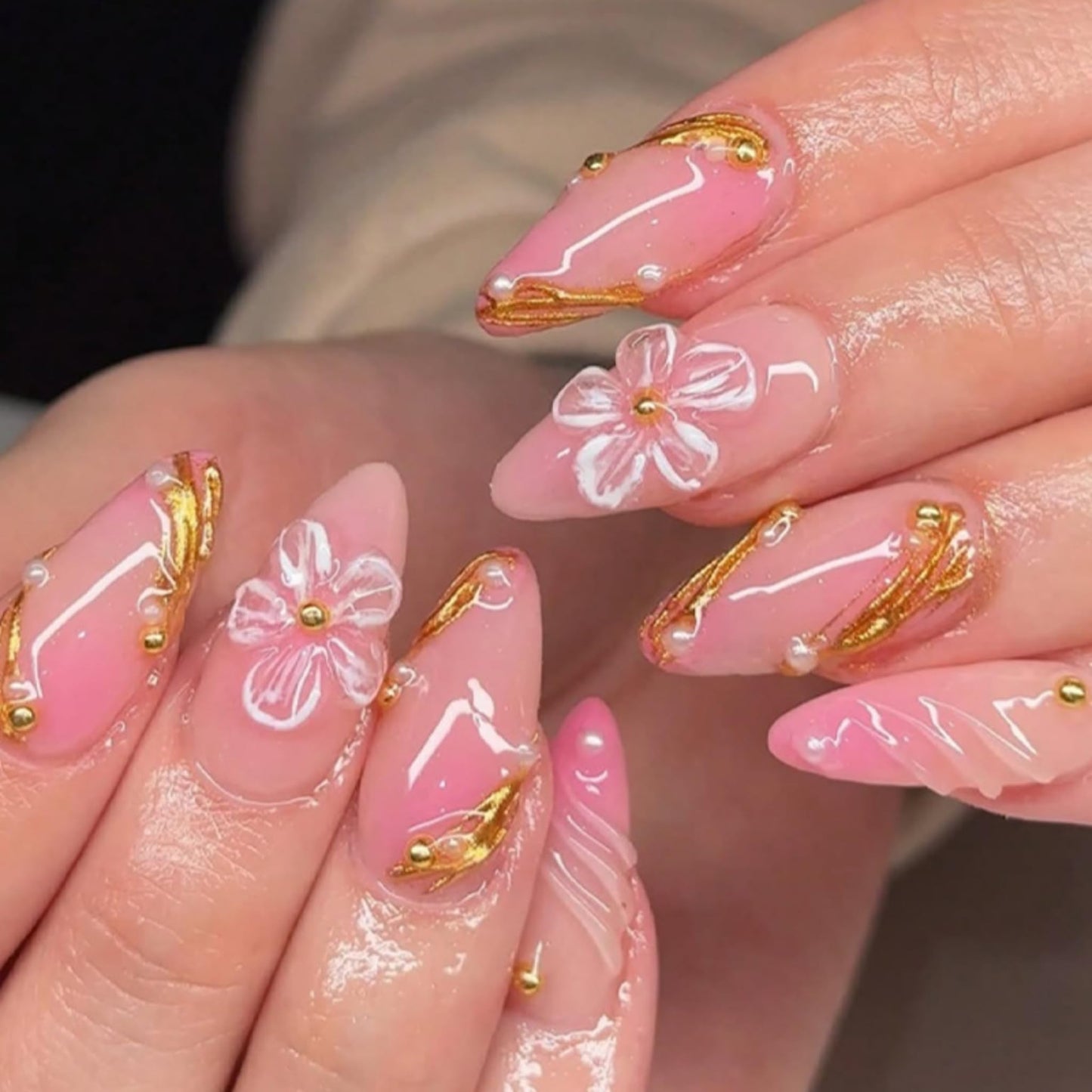 SEENEEY Press On Nails FT035, Nails 022