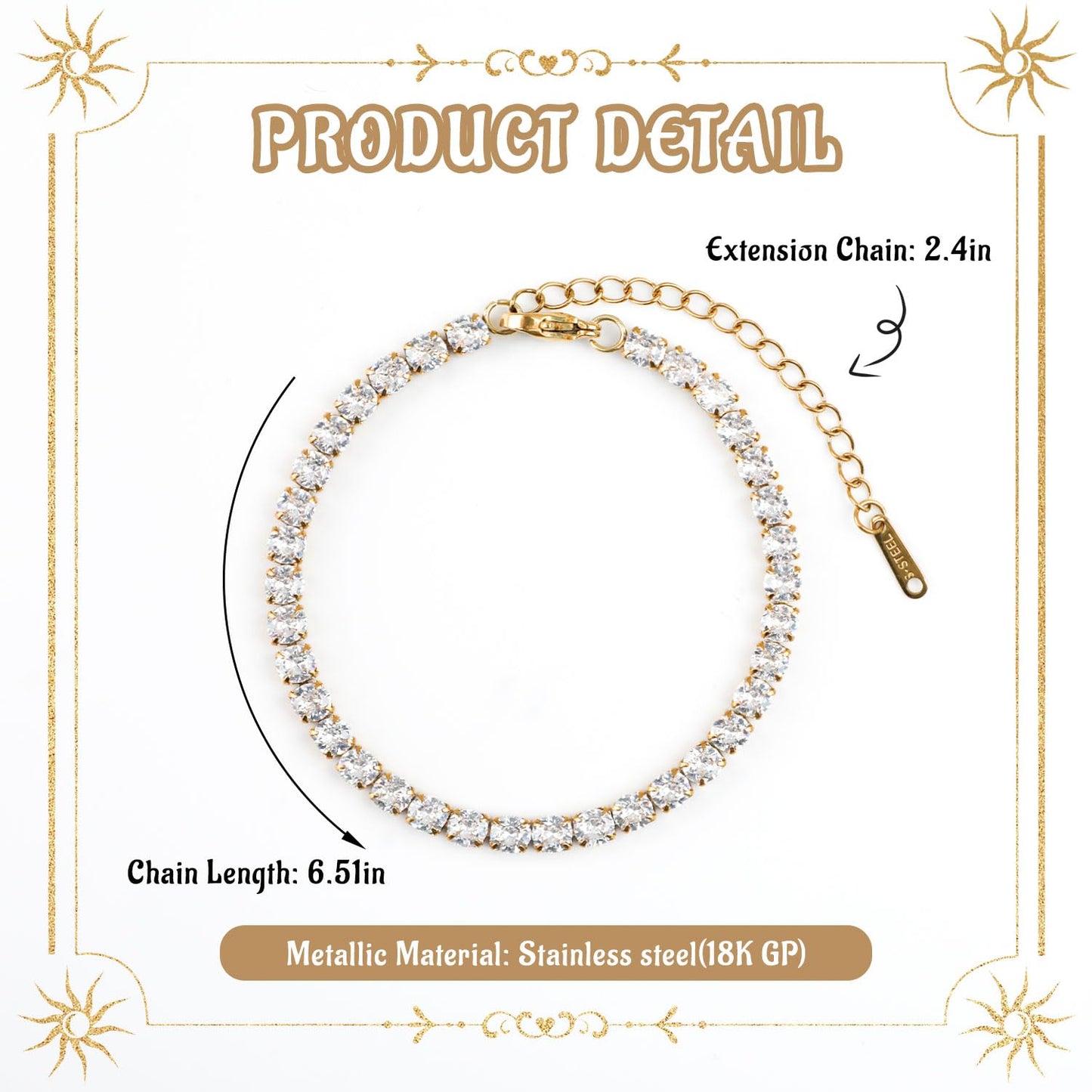 18K Gold Plated Love Nail Bangle Bracelet Set, 4pcs Stackable Stainless Steel Bangles for Wife Mom Girlfriend Daughter