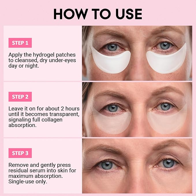 iMethod PDRN Collagen Boost Eye Mask - Under Eye Patches, Instant Lift Under Eye Mask for Reduce Fine Lines & Wrinkles, Firming Eye Patches for Puffy Eyes, Eye Bags, Dark Circles, 8 Pairs